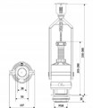Оригинальный сливной механизм для унитаза Hybner HY032